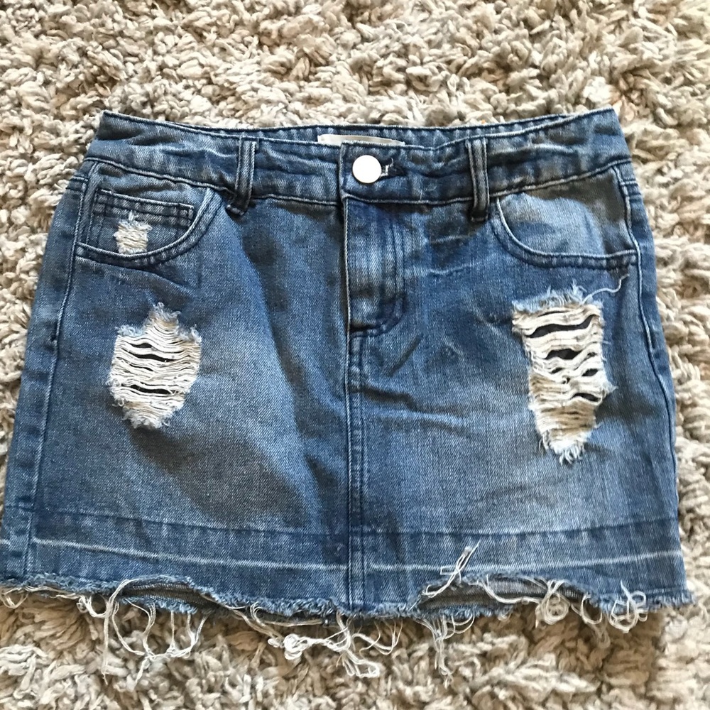 Mini jean skirt